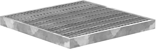 Fenau - Garagen-Gitterrost 290 x 290 x 25 mm, MW: 30/10 mm, verzinkt, Rost für Zarge: 300 x 300 x 28 mm, Bau-Normrost für Lichtschacht