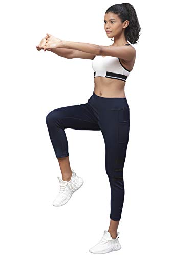 Image of CHKOKKO Women's High Rise Regular Fit Polyester Blend Sports Leggings (JSSTIGHT)