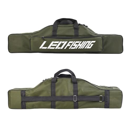 Besreey Bolsa de Almacenamiento para caña de Pescar, Funda Plegable portátil para caña de Pescar, Organizador de Equipo de de Gran Apertura, Bolsas de Aparejos Impermeables para Postes, carretes