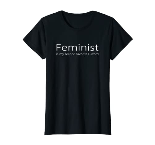 Mujer Feminist is My Second F palabra tipografía camiseta Camiseta