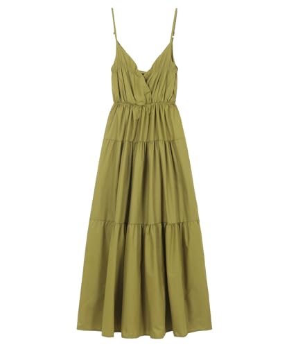 [神戸レタス] キャミワンピース バックリボン ティアード キャミワンピース 夏 リゾート 旅行 海 夏ワンピ [E3499] M グリーン