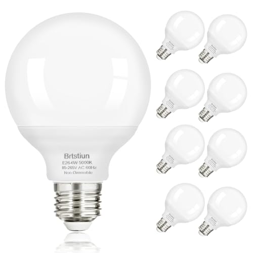 Image of Brtstiun G25 LED Vanity Light Bulbs for Bathroom, Globe Bulb 40W Equivalent