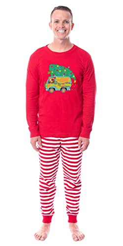 INTIMO Scooby-Doo Mystery Machine The Gang Shaggy Christmas Tree Tight Fit Family Pajama Set2