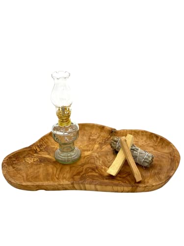 Set di affumicatura | vassoio in legno d'ulivo | lampada a olio | Palo Santo | Salvia bianca