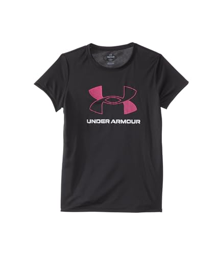 T-shirt Under Armour Tech Big Logo ultra respirant et léger noir rose