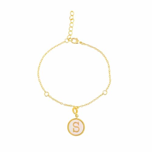 Alphabet S Enamel Charm, Personalised Gift