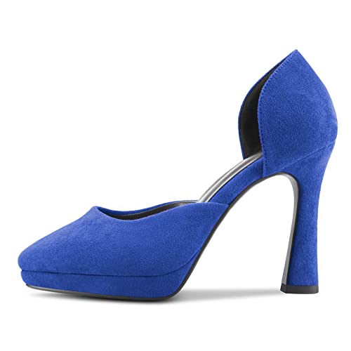 Castamere Women Stiletto High Platform Heel Pointed Toe Slip-on Two-Piece Pumps Wedding Sexy 3.9 Inches Heels2