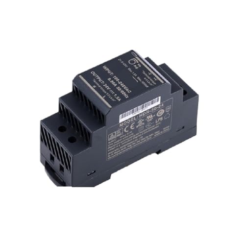 Alimentation 48V rail DIN HDR-30-48 pour injecteurs PoE et réseaux locaux
