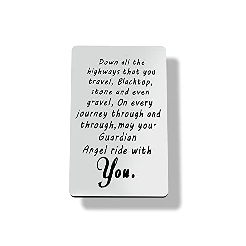 Heigebi Drive Safely Gift Card Engraved Wallet Card Insert for Son Boyfriend Ride Safe Travel Gift New Driver Biker Trucker Husband Cycling Lover Biker Bicycle Race Souvenir