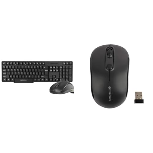 Image of Zebronics Zeb-Companion 107 USB Wireless Keyboard and Mouse Set with Nano Receiver (Black)