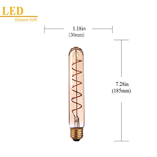 Ampoule LED T185 filament ambre style Edison design rétro E27 - 3