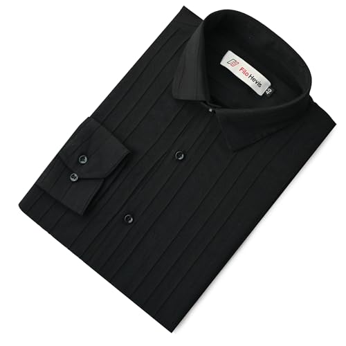 Image of FILO HEVIS Men's Casual Button Down Popcorn Shirts Stylish Long Sleeve Linen Textured Beach Summer Shirt