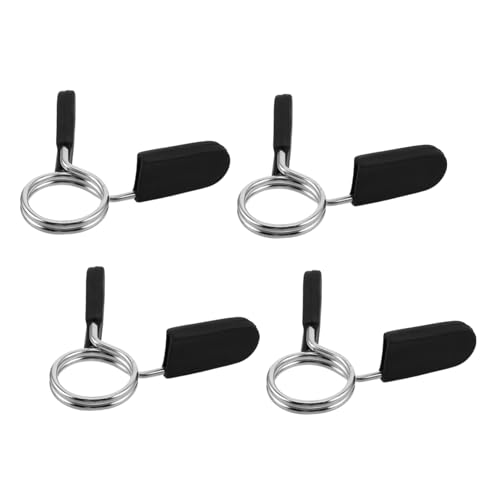 BCOATH 4pcs Portable Barbell Clips Spring Locks Collars for Weightlifting Gym Clips Weight Lifting Clips Set