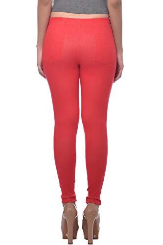 Image of Frenchtrendz Women's Slim Fit Mid Rise Stretchable Cotton Modal Spandex Jegging Pull On