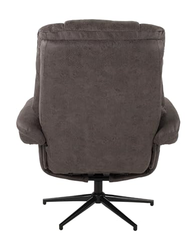Duo Collection Burnaby Relaxsessel mit Hocker | verstellbar & 360° drehbar | Fernsehsessel mit Relaxfunktion | bequemer Ruhesessel in Anthrazit – Bild 5