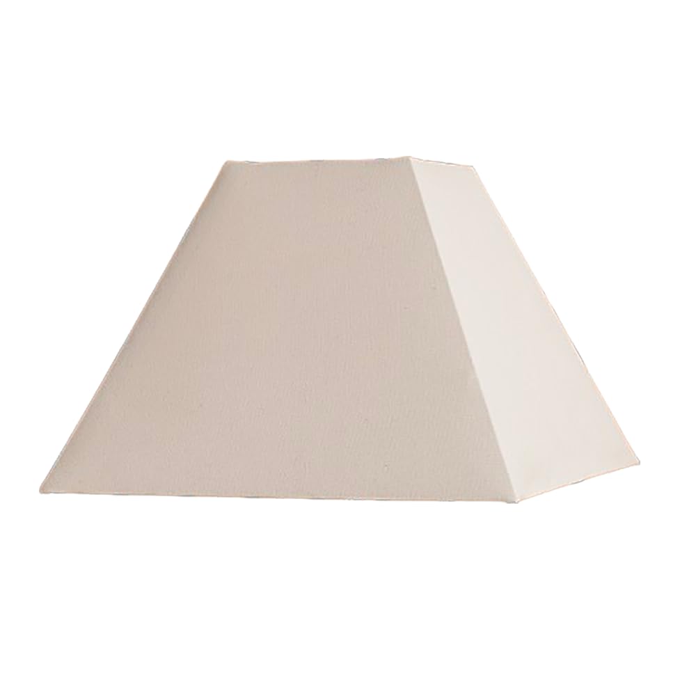 Pacific Lifestyle Cream 48Cm Natural Cotton Square Lampshade | 19 Inch Modern Pyramid Standard Living Room Table Lamp Shades | Coastal Shade For Bedroom Floor Lamps