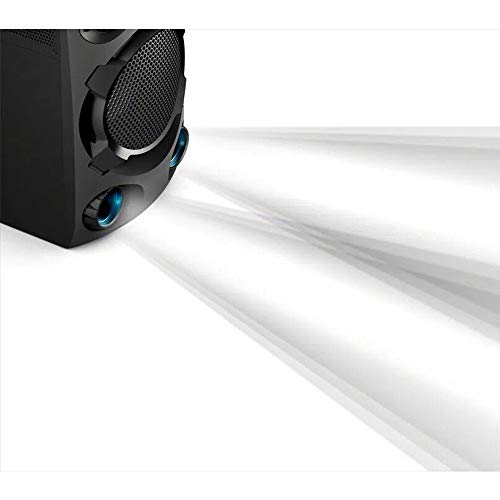 Mini System One Box Torre Sony Muteki MHC-V02D com CD, Conexão USB, Iluminação, Karaoquê e Bluetooth