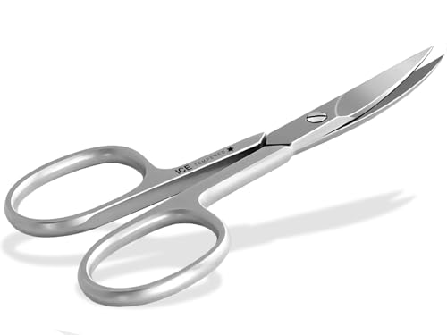 Nagelschere gebogen mit Scharfer und Präziser Schnittfläche Edelstahl Rostfrei Maniküre Pediküre Schere zum Schneiden von Finger- und Fußnägel 9 5 cm