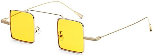 J&L Glasses Vintage Square sunglasses Small Metal Frame Candy Colors Sunglasses