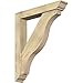 Ekena Millwork BKT0604X34X40FST01RDF Funston Traditional Rough Sawn Bracket w/Offset Brace, Douglas Fir