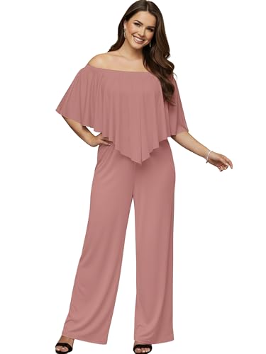 Image of KOH KOH Womens Long Pant Strapless Off Shoulder Pockets One Piece Jumpsuit