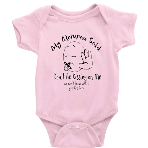 GKrepps My Momma Said Don't Be Kissing On Me Long Sleeve Baby Girls'One-Piece Rompers