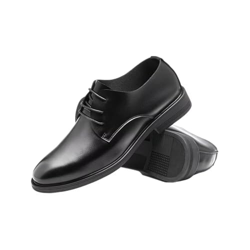 Black Dress Shoes Men Elegant Drawstring Solid Color Party Dressy Sneakers Work Business Lightweight Footwear