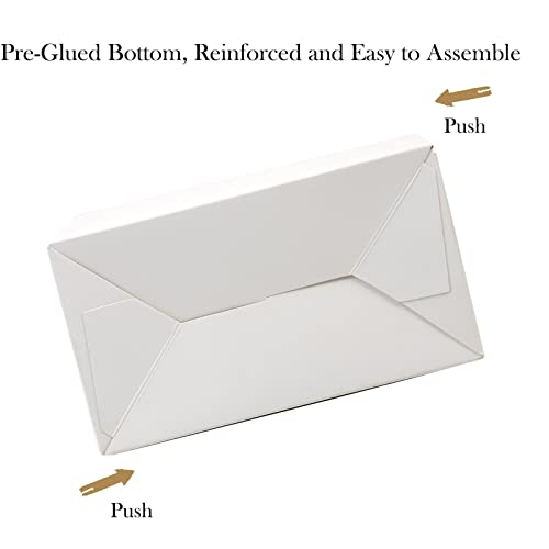 image for Oletx 30-Pack White Party Favor Treat Boxes, Goodie Gable Paper Gift B