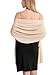 Yetoun Women Shawl Wraps for Evening Dresses, Wedding Shawls Chiffon Scarf Wrap Scarves (Champagne,79inch×19inch)