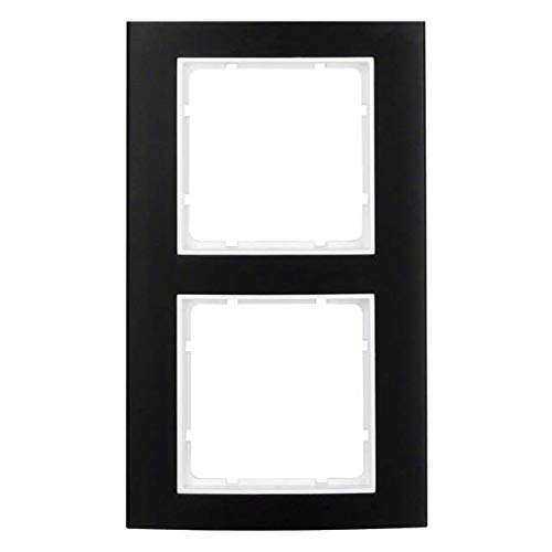 Preisvergleich Produktbild Hager 10123025 Wandplatte / Schalterabdeckung Schwarz - Wandplatten & Schalterabdeckungen (Schwarz, Aluminium, 90,7 mm, 152,5 mm)