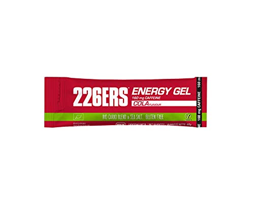 226ERS Bio Energy Gel | Geles Energéticos de 40gr con Sales Minerales y 160mg de Cafeína, Geles Ciclismo y Runnning, Cola - 30 unidades
