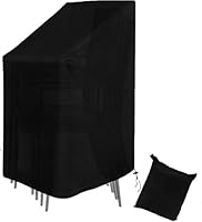 Timisea Schutzhülle für Gartenstühle, Wasserdicht & UV-beständig, 420D Oxford – Für Stapelstühle, 75x75x120cm