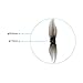 BETAFPV Gemfan 16pcs 2015 2-Blade Prop with 1.5mm Shaft Hole Propellers Compatible 1103 Brushless Motors for 2S Brushless Tiny Whoop Drone like Meteor85 Quadcopter-Blue&Grey