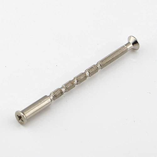 Universal M4 StahlVerbindungsschrauben und Hülsen, für Drückerrosetten und Rosetten, Nickel, 4 Stück