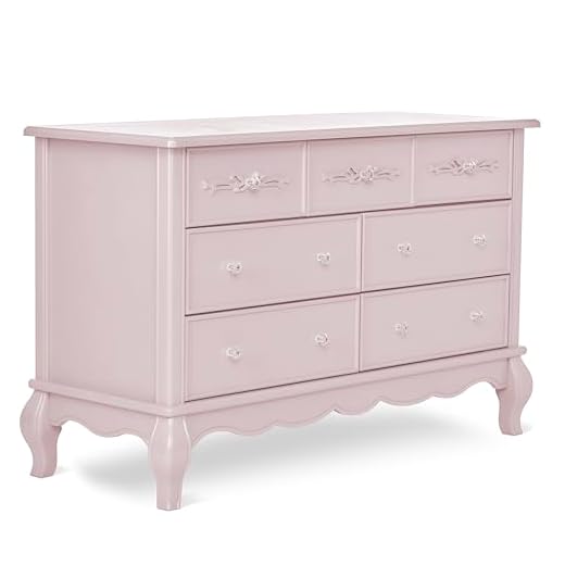 Evolur Aurora Double Dresser in Dusty Rose