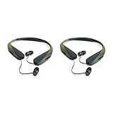 Walker039;s Razor XV Bluetooth Hunting Ear Bud Muff Headset Bundle (2 Pack), Retractable