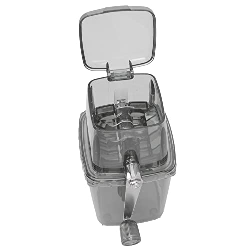 Horett Trituradora de Hielo Portátil, Manivela de 1,25 L, Cuchillas Acero
