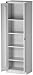 Produktbild BISLEY Flügeltürenschrank Universal, 4 Fachböden, 5 OH, B 600 mm, Stahl, 645 Lichtgrau, 40 x 60 x 195 cm