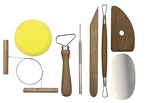National Artcraft Potter's Tool Kit with 8 Essential Tools In Storage Pouch