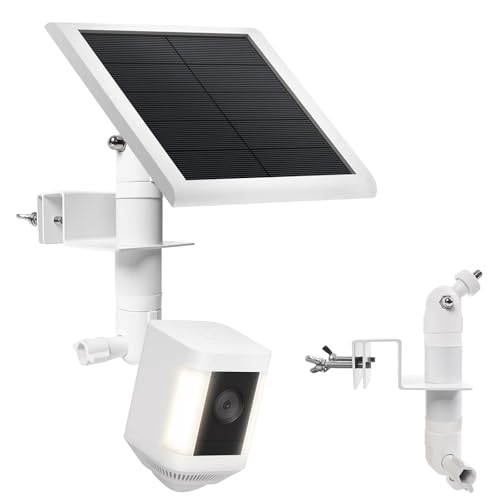 2-in-1 No-Drill Gutter Mount Bracket for Ring Cameras & Solar Panels | 360 Adjustable Outdoor Security Camera Mount Weatherproof Universal Compatibility