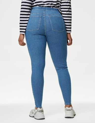 Image of Marks & Spencer Womens Light Wash High Rise Skinny Fit Jegging