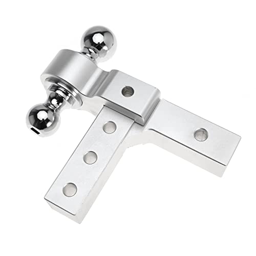 Adjustable Trailer Hitch 6-Inch Drop And Rise Aluminum Drop Hitch For 2 Inch Receiver For Dodge Ram 1500 For Ford F150 Ranger Canyon Frontier Tacoma With Double Stainless Steel Lock Pins #TOP3