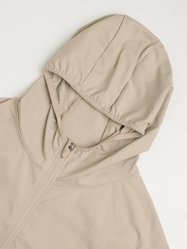 Image of TECHNOSPORT Women's Solid Slim Fit Hooded Jacket with TECHNOWARM+ | Full Zip Polyester Winter Jacket for Sports, Gym, Travel & Casual Wear | Long Sleeve Hooded Activewear with Moisture-Wicking Fabric