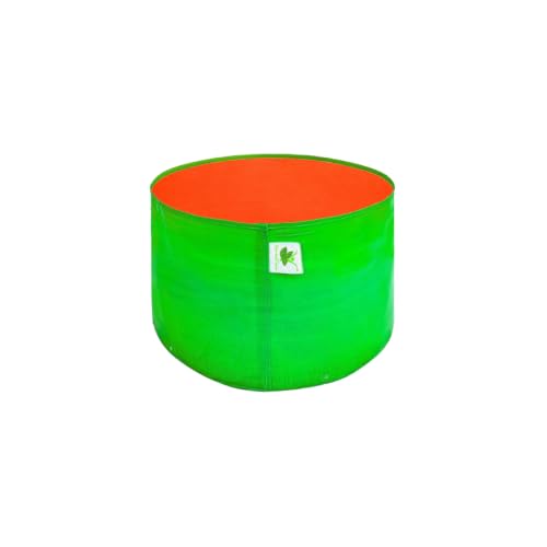 Image of Sow and Grow HDPE UV Protected 270 GSM Round Grow Bags for Terrace and Backyard Gardening Planters for Vegetable, Flower, Herbs and Fruits Green Color, Reusable Plant Bags (15x18 INCH, 1)