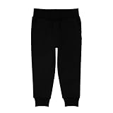 Little Sleepies Joggers for Boys & Girls, Soft Toddler Sweatpants, Baby Boys Pants, Elastic Waistband (Size 12-18M, Black)