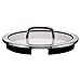 Produktbild WMF Function 4 Topfdeckel 20 cm, Glasdeckel mit 4 Abgießfunktionen, Glas, Silikon, Cromargan Edelstahl poliert, schwarz