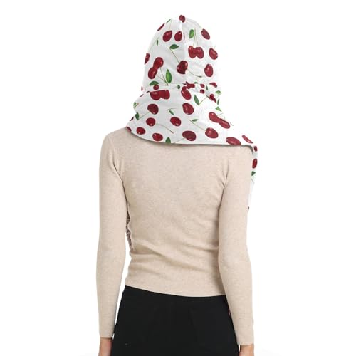 Hooded Scarf Winter Scarf with Gloves Women's Winter Scarf3
