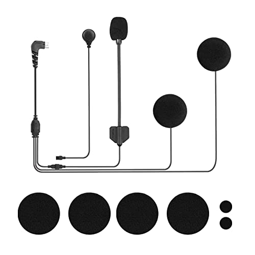 FreedConn R1 Series Motorcycle Helmet Bluetooth Headset Camera Recorder Clip and Headphones Accessories Set