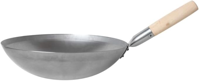 Sartén Wok Acero Carbono 14 pulgadas Mango Madera Soro Essentials miniatura 5