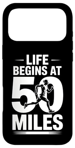 Funny Life Begins At 50 Miles Running Say �X�}�z�P�[�X iPhone 17 Pro Max �p